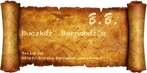 Buczkó Barnabás névjegykártya